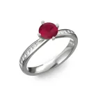 Ékszerpalota eljegyzési gyűrű 0,4ct rubinnal BRK197 fehér arany 