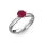 Ékszerpalota eljegyzési gyűrű 0,4ct rubinnal BRK197 fehér arany 