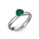 Ékszerpalota eljegyzési gyűrű 0,4ct smaragddal BRK197 fehér arany 