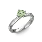 Ékszerpalota eljegyzési gyűrű 0,4ct zöld gyémánttal BRK197 fehér arany 