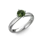 Ékszerpalota eljegyzési gyűrű 0,4ct zöld zafírral BRK197 fehér arany 