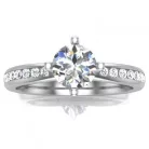 Ékszerpalota eljegyzési gyűrű 0,4ct gyémánttal BRK197 platina 