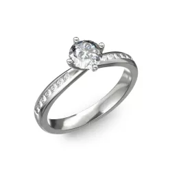   Ékszerpalota eljegyzési gyűrű 0,4ct gyémánttal BRK197 platina 