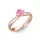 Ékszerpalota eljegyzési gyűrű 0,4ct pink zafírral BRK197 rozé arany 