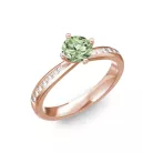 Ékszerpalota eljegyzési gyűrű 0,4ct zöld gyémánttal BRK197 rozé arany 