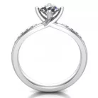 Ékszerpalota eljegyzési gyűrű 0,4ct rubinnal BRK197 sárga arany 