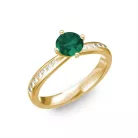 Ékszerpalota eljegyzési gyűrű 0,4ct smaragddal BRK197 sárga arany 