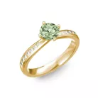 Ékszerpalota eljegyzési gyűrű 0,4ct zöld gyémánttal BRK197 sárga arany 