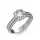  Ékszerpalota eljegyzési gyűrű 0,5ct H/SI gyémánttal BRK198 platina