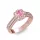  Ékszerpalota eljegyzési gyűrű 0,5ct pink zafírral BRK198 rozé arany