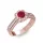  Ékszerpalota eljegyzési gyűrű 0,5ct rubinnal BRK198 rozé arany