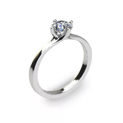 Ékszerpalota eljegyzési gyűrű 0,5ct gyémánttal BRK200 platina 