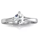 Ékszerpalota eljegyzési gyűrű 0,5ct gyémánttal BRK200 platina 