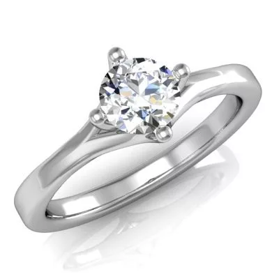 Ékszerpalota eljegyzési gyűrű 0,5ct gyémánttal BRK200 platina 