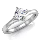 Ékszerpalota eljegyzési gyűrű 0,5ct H/SI gyémánttal BRK200 platina 