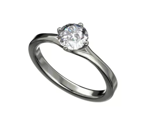 Ékszerpalota eljegyzési gyűrű 0,5ct H/SI gyémánttal BRK200 platina 