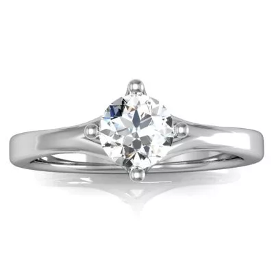 Ékszerpalota eljegyzési gyűrű 0,5ct gyémánttal BRK200 platina 