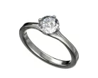 Ékszerpalota eljegyzési gyűrű 0,5ct gyémánttal BRK200 platina 