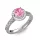  Ékszerpalota eljegyzési gyűrű 0,8ct pink zafírral BRK201 fehér arany