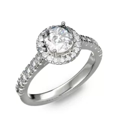    Ékszerpalota eljegyzési gyűrű 0,8ct gyémánttal BRK201 platina