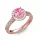  Ékszerpalota eljegyzési gyűrű 0,8ct pink zafírral BRK201 rozé arany