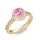  Ékszerpalota eljegyzési gyűrű 0,8ct pink zafírral BRK201 sárga arany