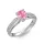  Ékszerpalota eljegyzési gyűrű 0,8ct pink zafír BRK202 fehér arany