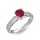  Ékszerpalota eljegyzési gyűrű 0,8ct rubinnal BRK202 fehér arany