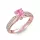  Ékszerpalota eljegyzési gyűrű 0,8ct pink zafír BRK202 rozé arany