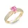  Ékszerpalota eljegyzési gyűrű 0,8ct pink zafír BRK202 sárga arany