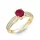  Ékszerpalota eljegyzési gyűrű 0,8ct rubinnal BRK202 sárga arany