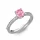  Ékszerpalota eljegyzési gyűrű 0,5ct pink zafírral BRK205 fehér arany