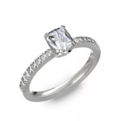  Ékszerpalota eljegyzési gyűrű 0,5ct H/SI gyémánttal BRK205 platina