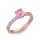  Ékszerpalota eljegyzési gyűrű 0,5ct pink zafírral BRK205 rozé arany