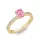  Ékszerpalota eljegyzési gyűrű 0,5ct pink zafírral BRK205 sárga arany