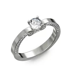    Ékszerpalota eljegyzési gyűrű 0,5ct gyémánttal BRK206 fehér arany