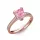  Ékszerpalota eljegyzési gyűrű 1ct pink zafírral BRK207 rozé arany