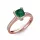  Ékszerpalota eljegyzési gyűrű 1ct smaragddal BRK207 rozé arany