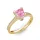  Ékszerpalota eljegyzési gyűrű 1ct pink zafírral BRK207 sárga arany