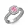 Ékszerpalota eljegyzési gyűrű 0,5Ct pink zafírral BRK214 fehér arany