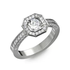   Ékszerpalota eljegyzési gyűrű 0,5Ct gyémánttal BRK214 platina