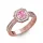 Ékszerpalota eljegyzési gyűrű 0,5Ct pink zafírral BRK214 rozé arany