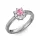 Ékszerpalota eljegyzési gyűrű 0,25Ct pink zafírral BRK217 fehér arany