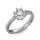 Ékszerpalota eljegyzési gyűrű 0,25Ct G/VS gyémánttal BRK217 platina