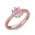 Ékszerpalota eljegyzési gyűrű 0,25Ct pink zafírral BRK217 rozé arany