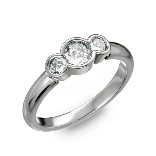 Ékszerpalota eljegyzési gyűrű 0,40Ct gyémánttal BRK218 platina