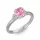 Ékszerpalota eljegyzési gyűrű 0,80Ct pink zafírral BRK219 fehér arany