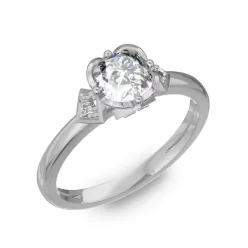   Ékszerpalota eljegyzési gyűrű 0,80Ct gyémánttal BRK219 platina