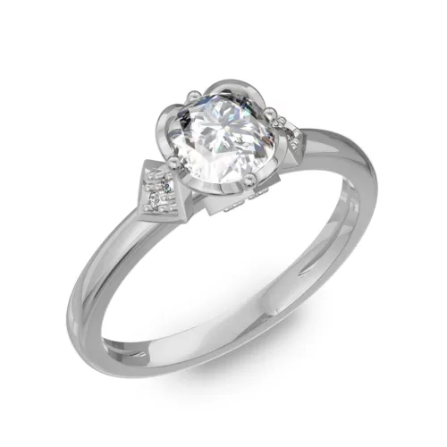 Ékszerpalota eljegyzési gyűrű 0,80Ct G/VS gyémánttal BRK219 platina
