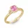 Ékszerpalota eljegyzési gyűrű 0,80Ct pink zafírral BRK219 sárga arany